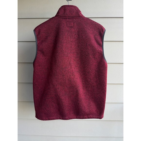 St. John’s Bay Men’s Performance Fleece Vest Maroon Sz M Windproof Water Resista - Picture 4 of 8